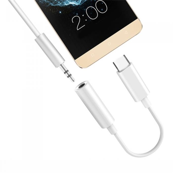 AXFEE USB C till 3,5 mm uttag, 2-i-1 typ C hörlursadapter och laddare, Aux  digital ljudhörlursadapter, Hi-Res DAC-adapter kompatibel med Samsung