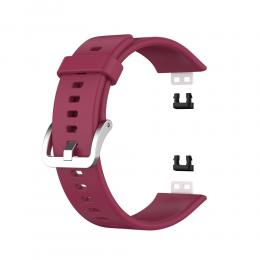 Silikon Armband För Huawei Watch Fit - Vinröd