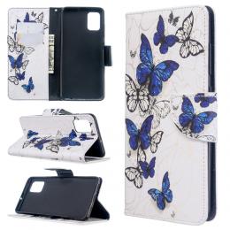 Samsung Galaxy A51 - Plånboksfodral - Blå Fjärilar