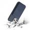 iPhone 13 Pro Max - Lderbelagt Skal Med Kortfack - Bl
