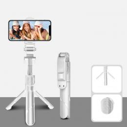 Selfie Stick Tripod Trådlös Bluetooth 360° Vit