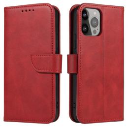 iPhone 14 Pro Fodral Klassiskt Läder Röd