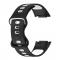 Fitbit Charge 6 / 5 Armband Silikon Tvfrgat Svart/Vit