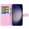 Samsung Galaxy S24 Fodral Litchi Lder Ljus Rosa