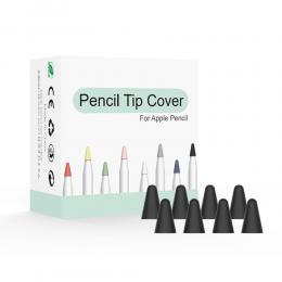  8-PACK Apple Pencil 1/2 Spetsskydd / Tip Cover Svart - Teknikhallen.se