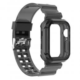 Apple Watch 38/40/41mm Kristall Skal/Armband Tonad Svart