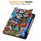 iPad Air 13 2024 Tri-Fold Fodral Med Pennhllare Grafitti