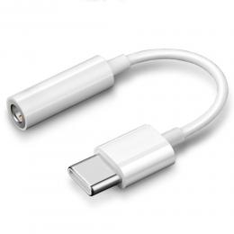  USB-C till AUX 3.5 mm adapter - Vit - Teknikhallen.se