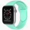 Apple Watch 42/44/45/49 mm Silikon Armband (M/L) Mintgrn