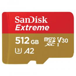SanDisk SanDisk MicroSDXC Extreme 512 GB 190MB/s Inkl. Adapter - Teknikhallen.se