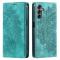 Samsung Galaxy S24 Plus Fodral Flip Mandala Lder Mint Grn