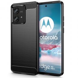 Tech-Protect Motorola Edge 40 Neo Skal Borstad Stål Textur Svart