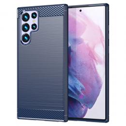 Samsung Galaxy S22 Ultra Skal Borstad Stål Textur Blå