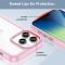 iPhone 14 Pro Max Skal Akryl/TPU Transparent/Rosa
