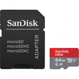 SanDisk SanDisk MicroSDXC Mobil Ultra 64GB 140MB/s Inkl. Adapter - Teknikhallen.se