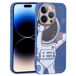 iPhone 14 Pro Skal Spaceman Blå/Beige