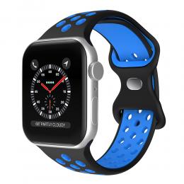 Sportarmband Dual-Color Apple Watch 41/40/38 mm (M/L) Svart/Blå