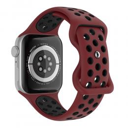 Sportarmband Dual-Color Apple Watch 41/40/38 mm (M/L) Vinröd/Svart