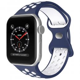 Sportarmband Dual-Color Apple Watch 42/44/45/49 mm (M/L) Blå/Vit