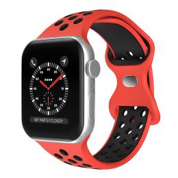 Sportarmband Dual-Color Apple Watch 42/44/45/49 mm (S/M) Röd/Svart