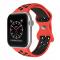 Sportarmband Dual-Color Apple Watch 42/44/45/49 mm (S/M) Rd/Svart