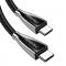 MCDODO Snabbladdning Flätad Nylon USB-C - USB-C 1.5 m - Svart
