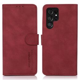 KHAZNEH Samsung Galaxy S23 Ultra Fodral Läder Röd