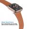 kta Lder Armband Apple Watch 42/44/45/49 mm Brun