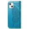 iPhone 13 - Butterfly Print Lder Fodral - Bl