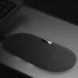  Trådlös Dual Qi Laddare USB-C 2x10W Svart - Teknikhallen.se