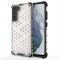 Samsung Galaxy S21 FE Skal Armor Honeycomb Textur Vit