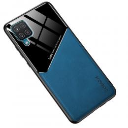 Samsung Galaxy A12 - Hybrid Skal Med Inbyggd Magnetplatta - Blå