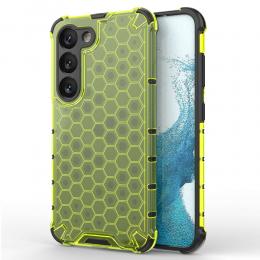 Samsung Galaxy S23 Skal Shockproof Honeycomb Textur Grön