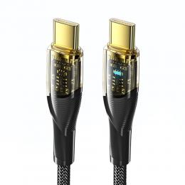 ESSAGER 2m 60W PD USB-C - USB-C Kabel Svart