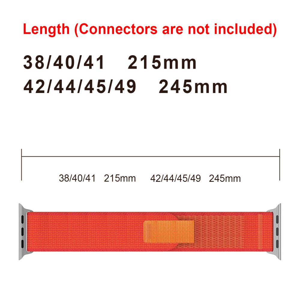 Apple Watch 42/44/45/49 mm Armband Nylon Trail Loop Orangerd