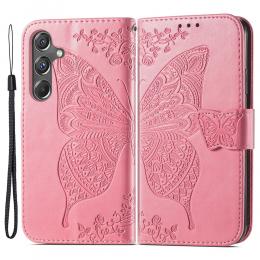 Samsung Galaxy A15 5G Fodral Big Butterfly Rosa