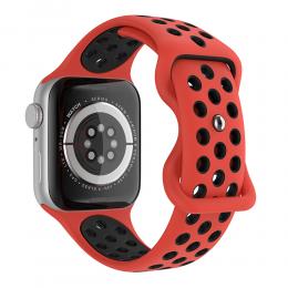 Sportarmband Dual-Color Apple Watch 41/40/38 mm (S/M) Röd/Svart