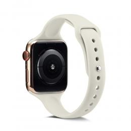  Silikon Armband Apple Watch 41/40/38 mm - Beige - Teknikhallen.se