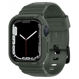 Spigen Apple Watch 44/45 mm Skal/Armband Rugged Armor 'Pro' Grön