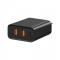 Baseus 60W Supercharge USB-C PD 3.0/2x USB Laddare - Svart