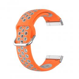 Silikon Träningsarmband Armband Versa 3/Fitbit Sense - Orange/Grå