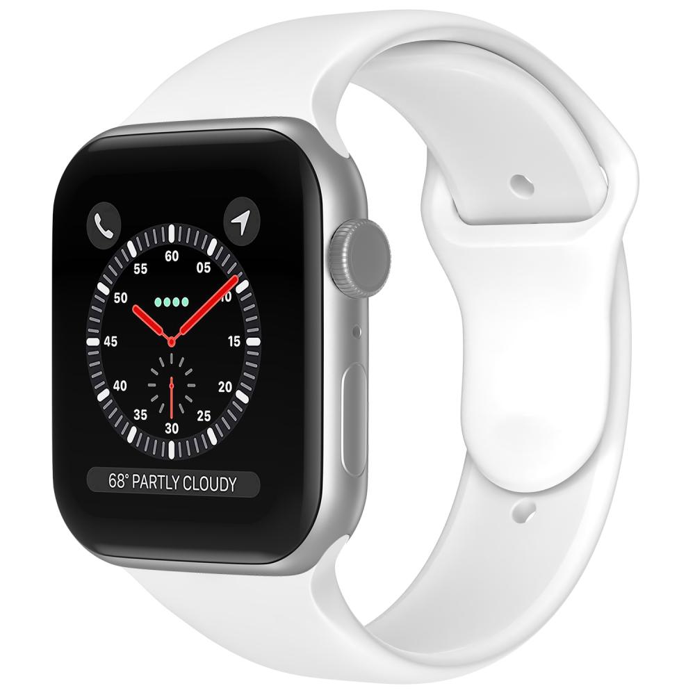Apple Watch 38/40/41 mm Silikon Armband (S/M) Vit