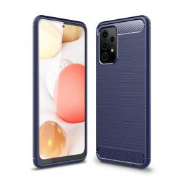 Samsung Galaxy A52 / A52s - Borstad Stål Textur Skal - Blå