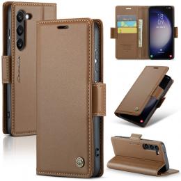 CASEME Galaxy S24 Fodral RFID Slim Läder Brun