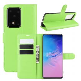 Samsung Galaxy S20 Ultra - Litchi Plånboksfodral - Grön