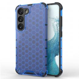 Samsung Galaxy S23 Skal Shockproof Honeycomb Textur Blå
