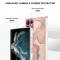 Samsung Galaxy S23 Ultra Skal Marmor TPU Rosa