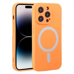 iPhone 15 Pro Max Skal MagSafe Liquid Silikon Orange