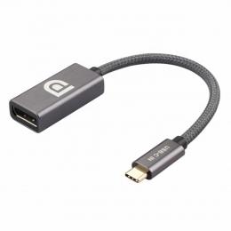 USB-C till DisplayPort DP Hona Adapter 4K 60Hz Grå