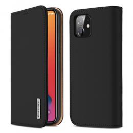  iPhone 12 Mini - DUX DUCIS Wish Äkta Läder Fodral - Svart - Teknikhallen.se